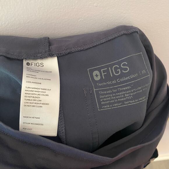 FIGS Charcoal Gray Yola Scrub Pants Straight Leg Women's size XS Maternity - Picture 2 of 10